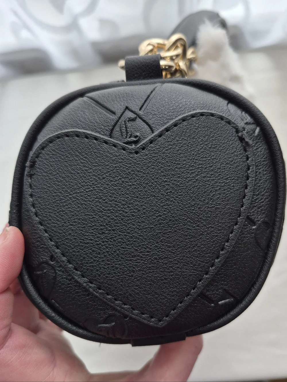 Juicy Couture Black Barrel Bag Heart Charm Teddy Keychain Y2K Crossbody NWT